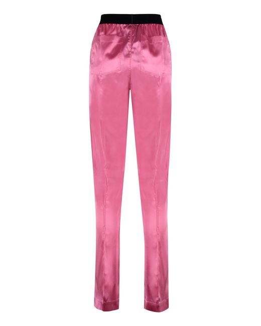 Tom Ford Pink Satin Trousers