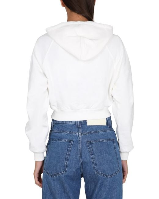 Sunnei Blue Hoodie With Drawstring Hood Cotton Sweatshirts