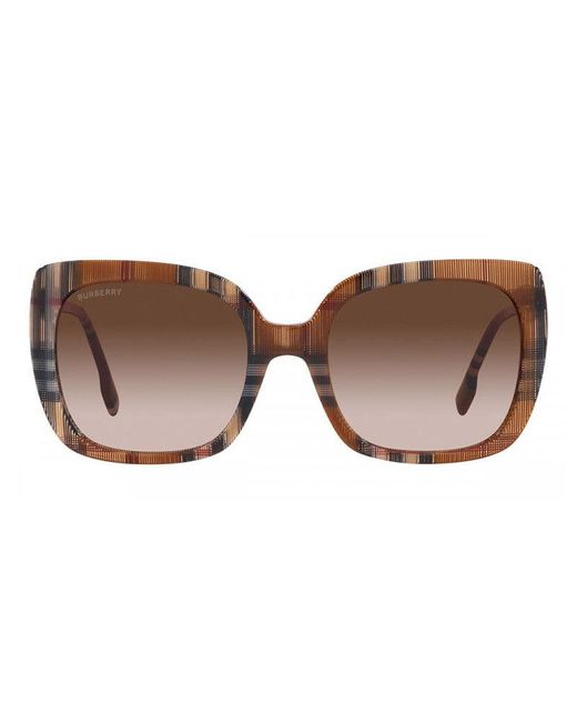 Burberry Brown Sunglasses Square Full Rim, Check Frame And Gradient Lens Be4323400513