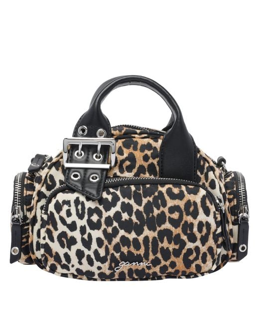Ganni Black Small Logo Handbag