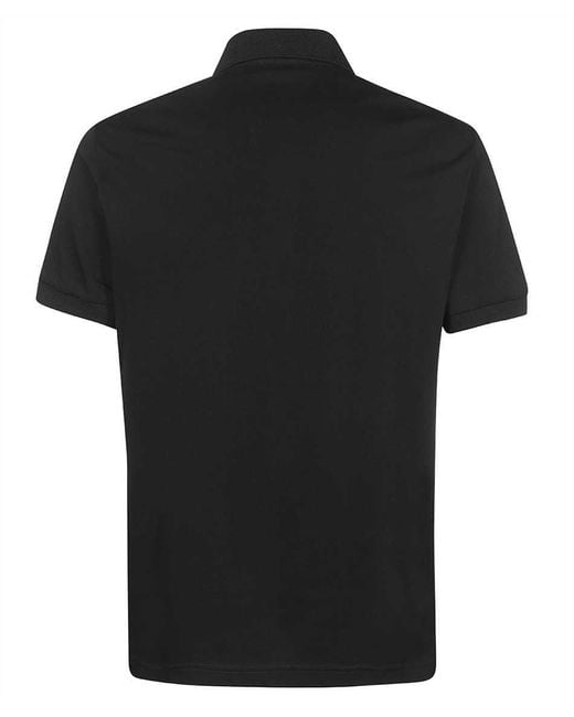 Versace Black Short Sleeve Cotton Polo Shirt for men