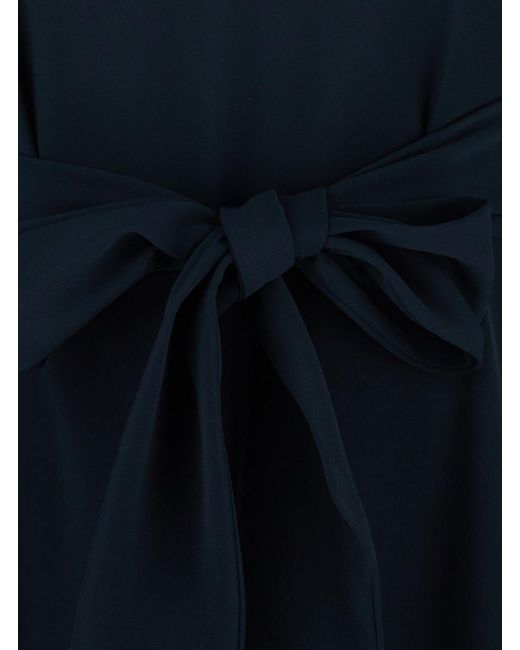 Le Plain Blue Dress Georgette Sleeves Cady Short With And Cut