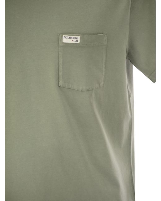 Fay Green Archive T-Shirt for men