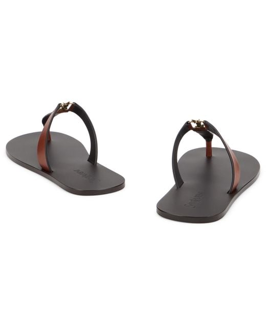 Saint Laurent Brown Sandals Babylon Smooth Leather Calf Skin