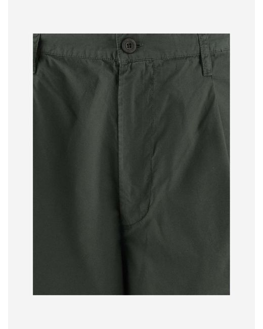 Emporio Armani Green Cotton Bermuda Shorts for men