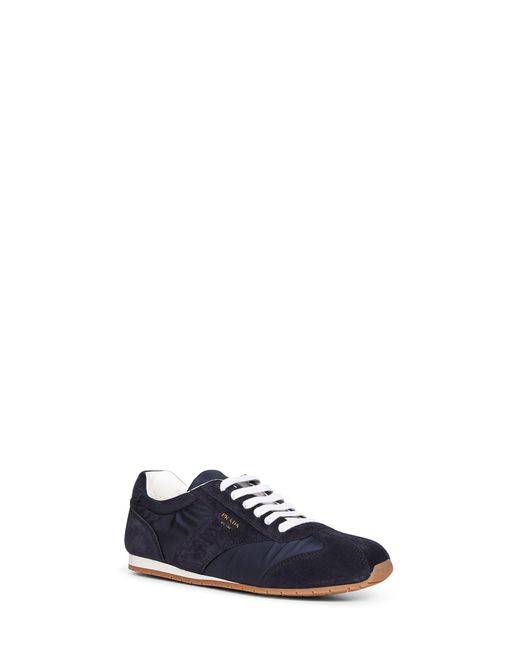 Prada Blue Calzature Re-Nylon And Suede Sneakers for men