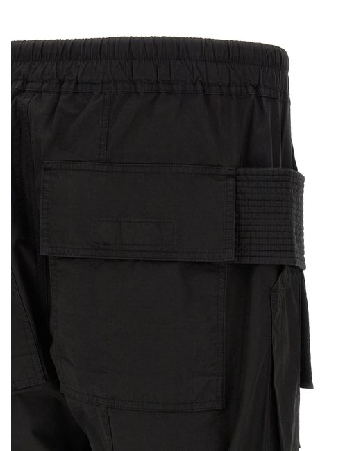Rick Owens Black 'Creatch Cargo Drawstring' Pants for men