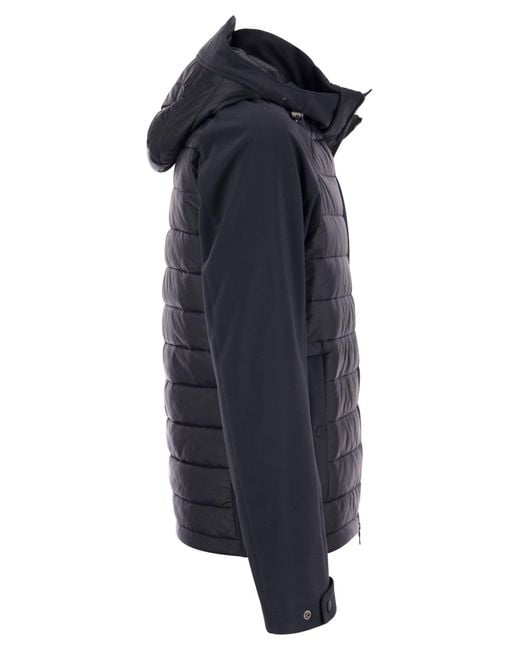 Paul & Shark Hybrid Jacket With Technical Fabric in Blue for Men Lyst