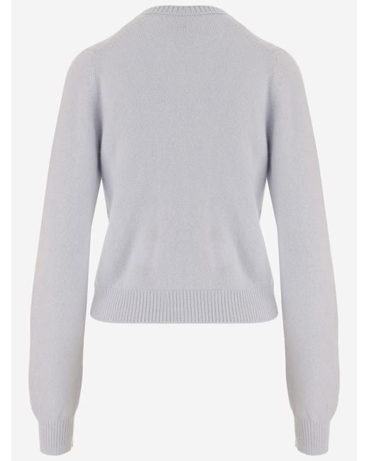 Khaite Blue Cashmere Cardigan
