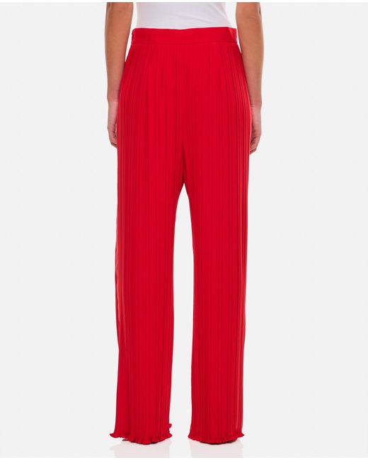 Lanvin Red Pleated Pants