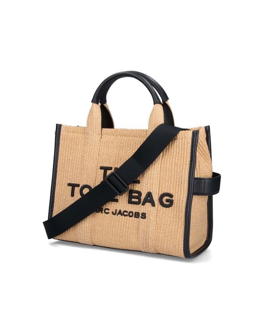 Marc Jacobs Black The Woven Medium Tote Shopping Bag
