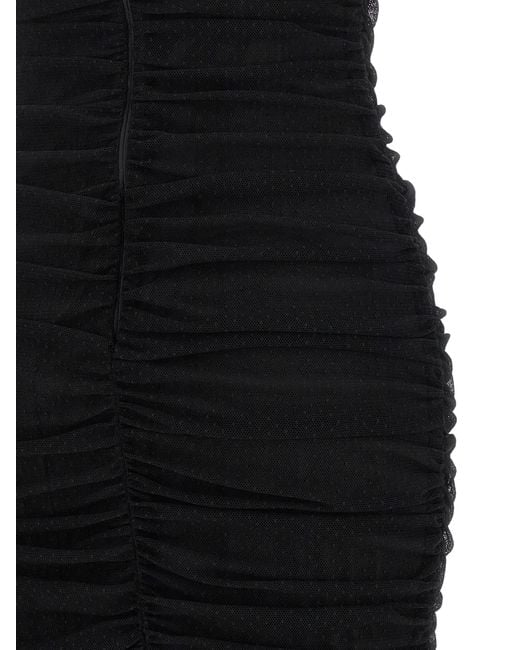 Dolce & Gabbana Black Polyamide Midi Dress