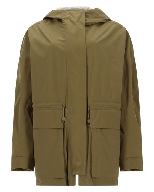 Laminar Green Short Parka Polyamide Jacket