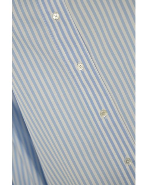 Weekend by Maxmara Blue Fufy Striped Cotton Shirt