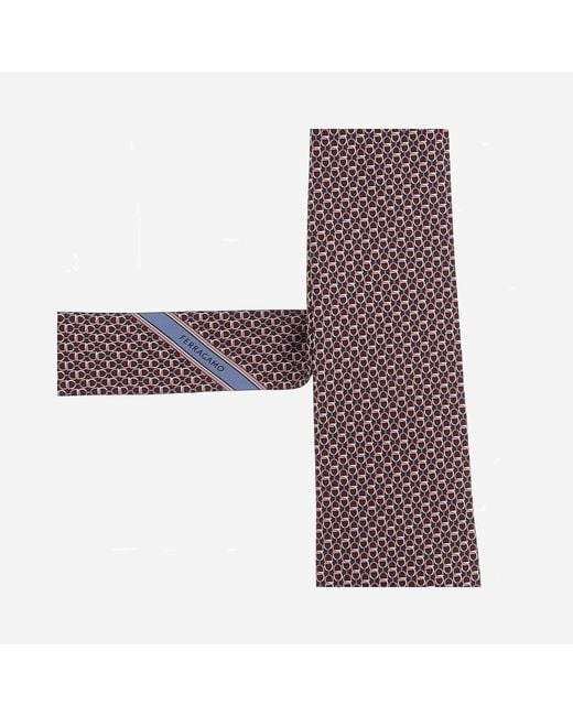 Ferragamo Purple Silk Tie Ties & Bow for men