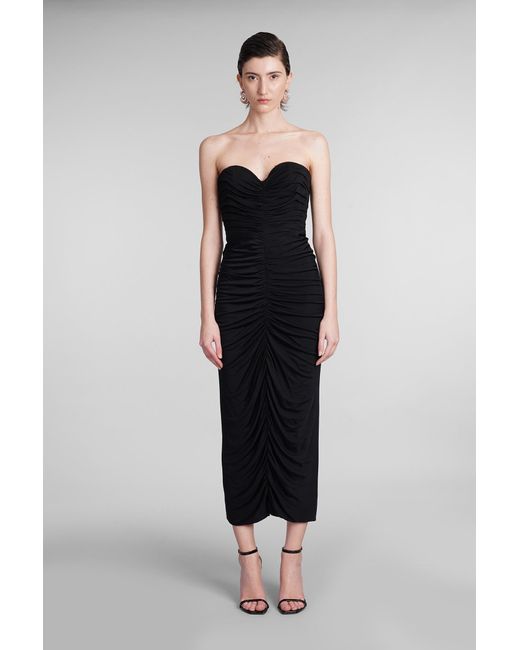 Costarellos Black Silk Blend Aveline Dress