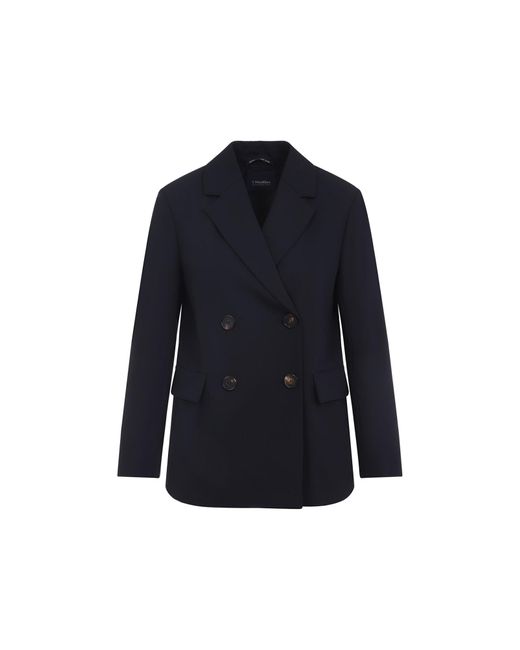 Max Mara Blue Ester Double Breasted Jacket