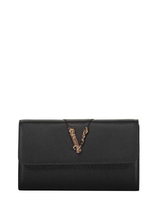 Versace Women's Black Leather Clutch