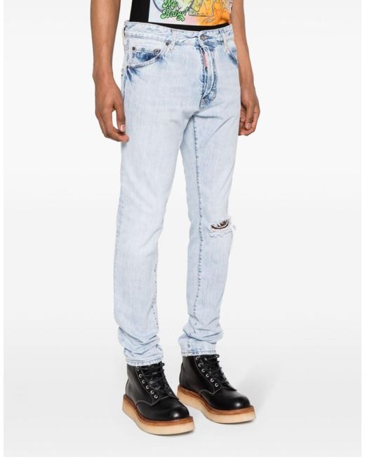 DSquared² White Cool Guy Distressed Jeans Clothing for men