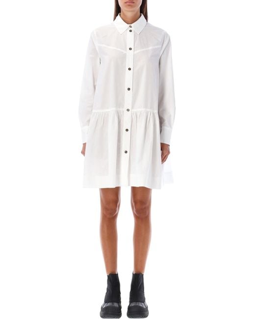 Ganni White Shirt Dress