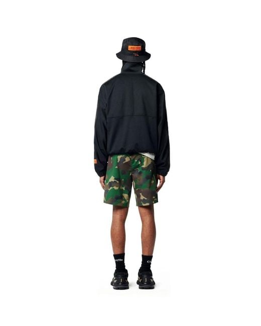 Heron Preston Blue Camouflage Logo Patch Swim Shorts Clothing Beachwear for men