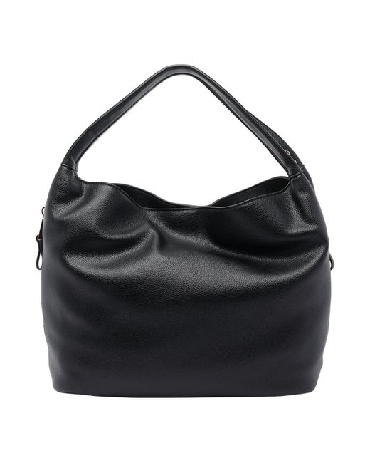 Liu Jo Black Medium Logo Hobo Bag