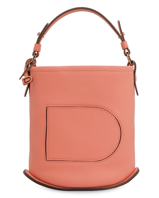 Delvaux Pink Pin Mini Leather Bucket Bag