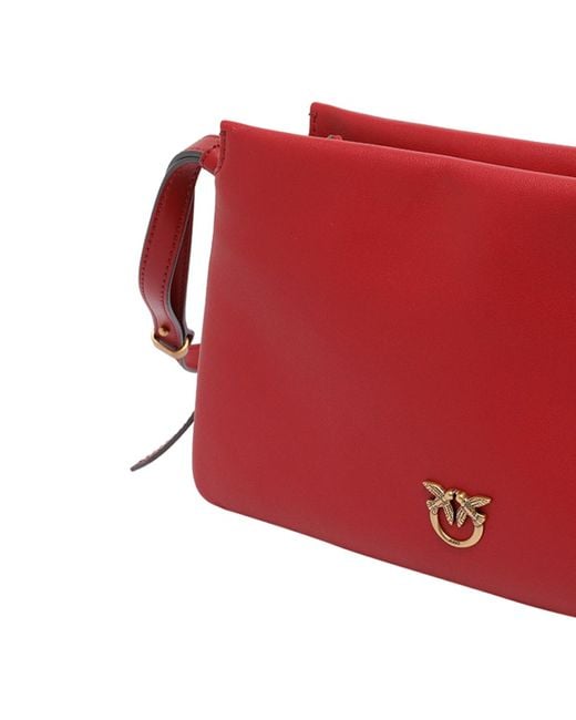 Pinko Red Mini One Two Three Crossbody Bag