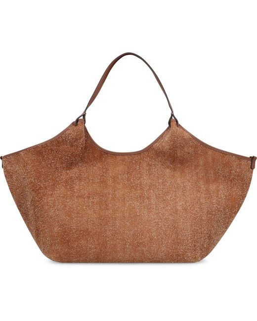 Gianni Chiarini Brown Dua Suede Handbag Cowhide Handbags