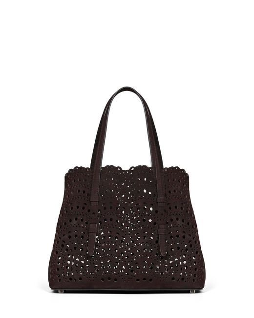 Alaïa Black Tote Bag Mina 25 Dark