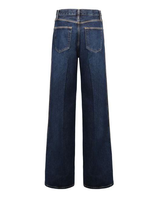 FRAME Blue Jeans Wide-Leg Cotton
