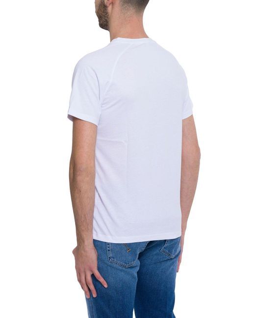 K-Way White Short-Sleeved Crewneck T-Shirt for men