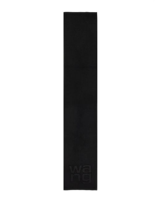 Alexander Wang Black T By Alexander Wang Scarf With Logo