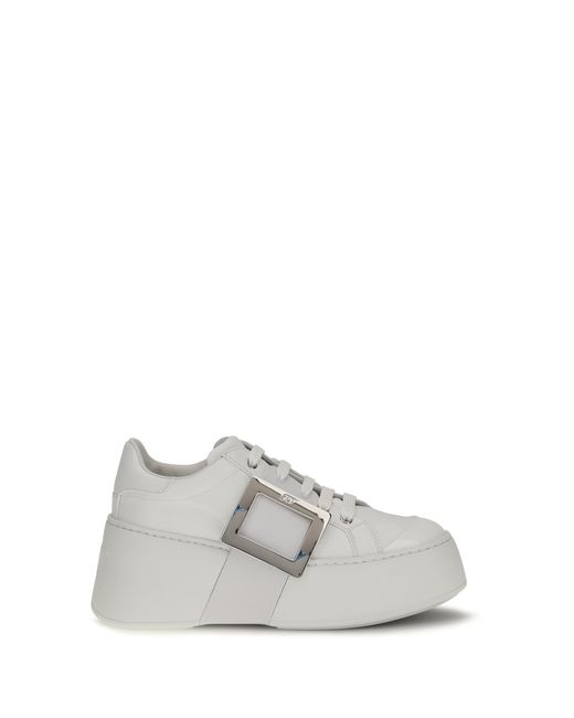 Roger Vivier White Sneakers Viv Skate Trainers