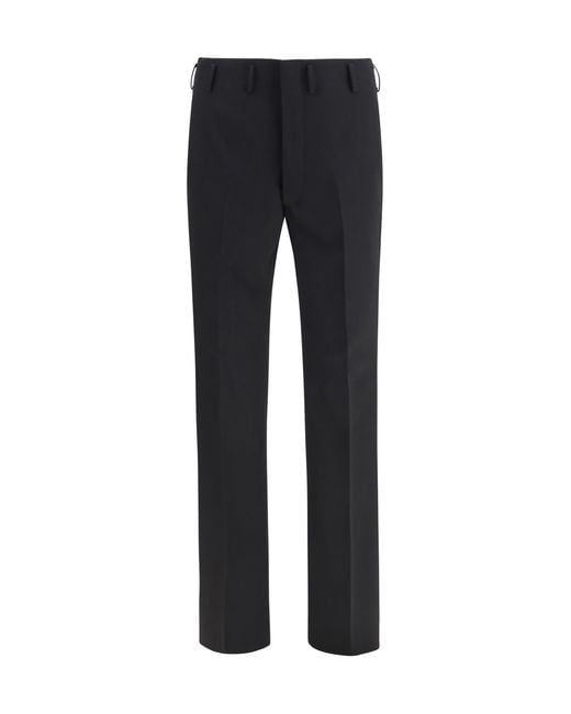 Prada Blue Tailored Trousers Fleece Wool Ovis Aries for men