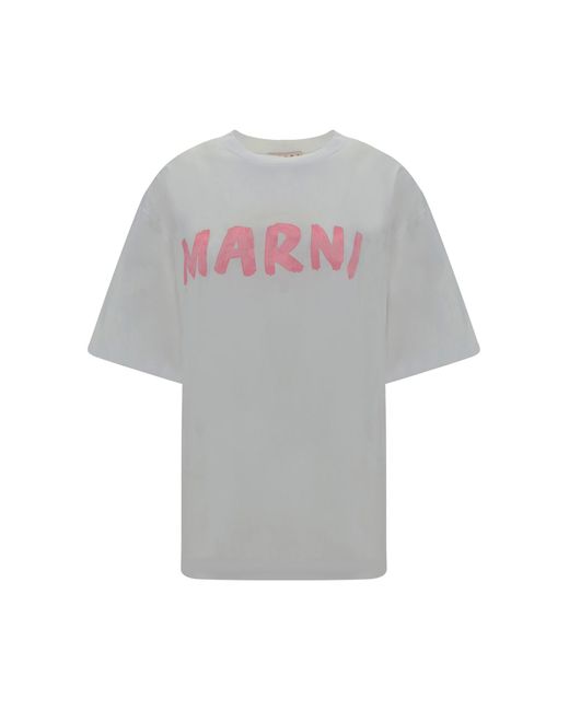 Marni Gray Logo T-Shirt