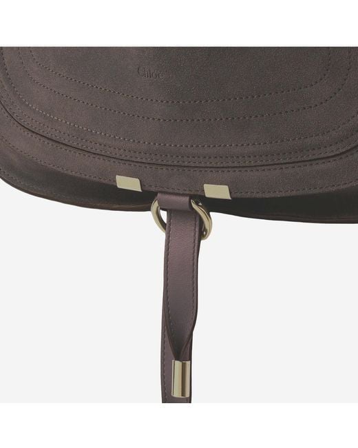 Chloé Gray Suede Shoulder Bag Leather