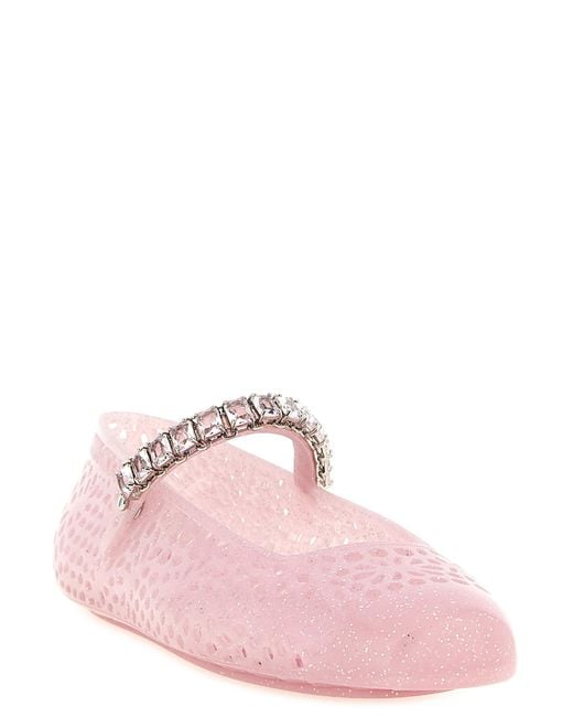 Jimmy Choo Pink 'The Jelly' Ballet Flats