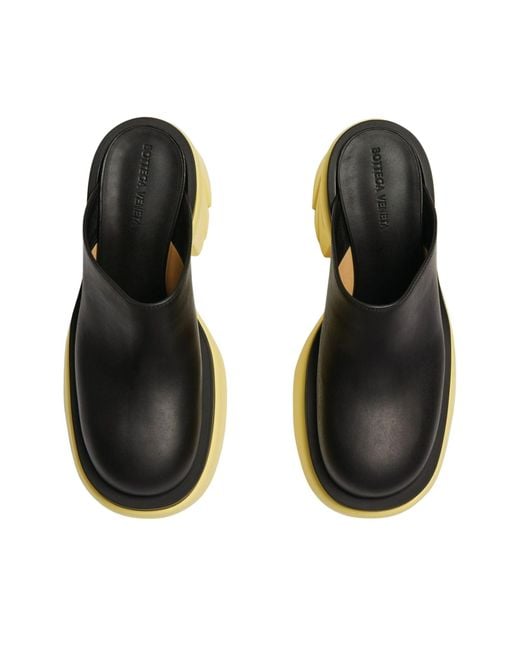 Bottega Veneta Black 90Mm Flash Platform Mules