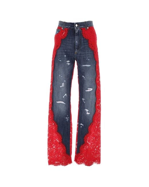 Dolce & Gabbana Red Jeans