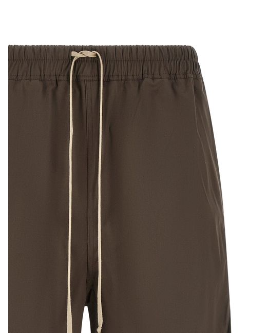 Rick Owens Brown Cotton Bermuda Shorts for men