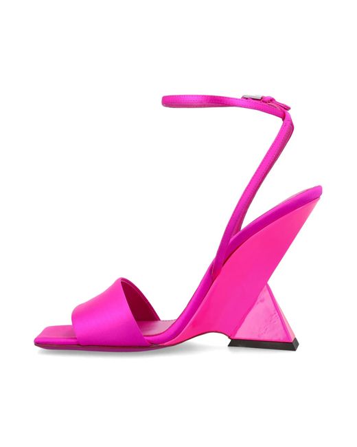 The Attico Pink Cheope Satin Sandals