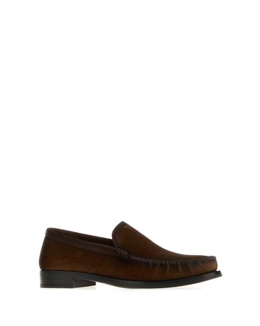 Prada Brown Suede Loafers