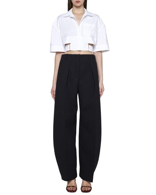 Jacquemus Blue Ovalo Trousers