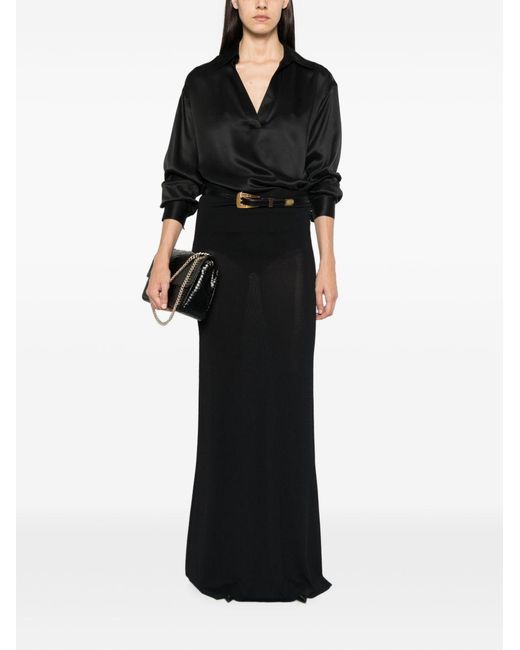 Tom Ford Black Silk Blouse Blouses
