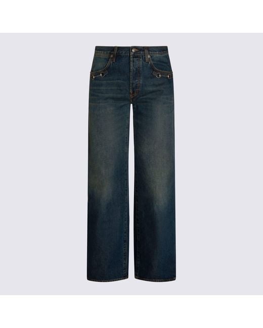 Gucci Blue Dark Cotton Jeans
