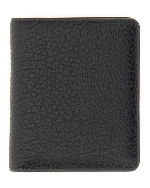 Maison Margiela Black Compact Bifold Wallet Leather & Purses