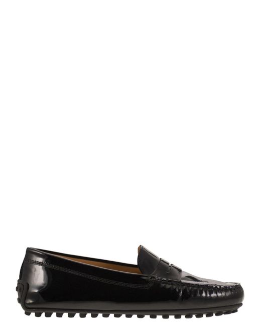 Tod's Black City Gommino Moccasin