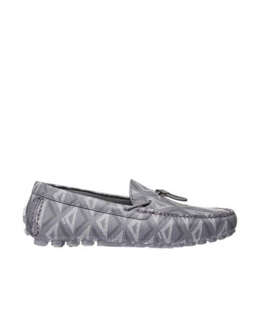 Dior Diamond Mocassins in Gray for Men | Lyst
