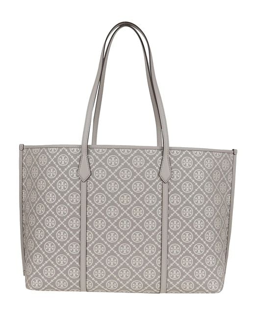 Tory Burch Gray Perry T Monogram Tote